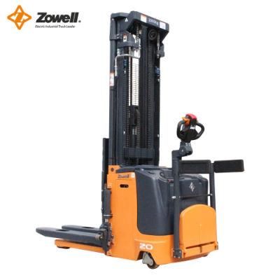 Zowell Xeh20 2ton Electric High Mast Stacker with Balance Leg Customizable Forklift CE/ISO High Performance SGS Tested