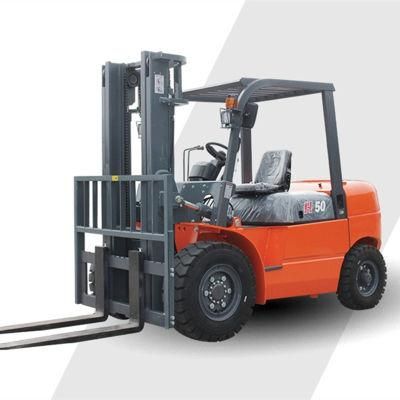 Diesel Power Forklift Truck 5ton Heavy Duty Cargo Pallet Fork Lift