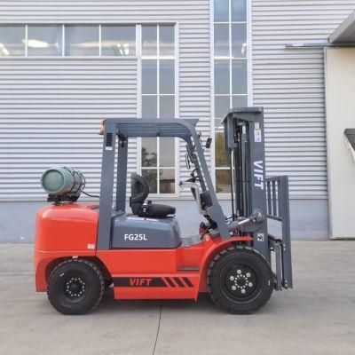 Factory Directly Supply 2ton 2.5ton 3ton 3.5ton Lp Gas Propane Forklift Dual Fuel Forklift with Nissan Engine