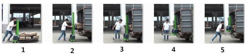 Electric Portable Self Loading Pallet Lift Hand Stacker/Forklift for 500kg