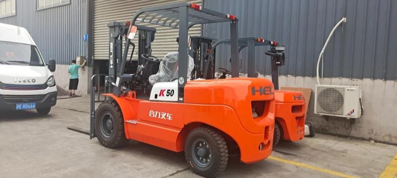 Heli Logistics Machine 5t Diesel Forklift Cpcd50 with Low Price