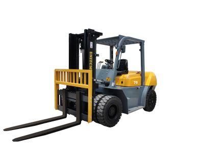 Combodia Solid Tire Heavy Construction Outdoor Using Full Free Lifting Diesel Forklift