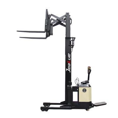 Stand up Electric Forklift Truck Hydraulic Stacker Lift 1t 1.5t 2t 3t Electric Reach Stacker