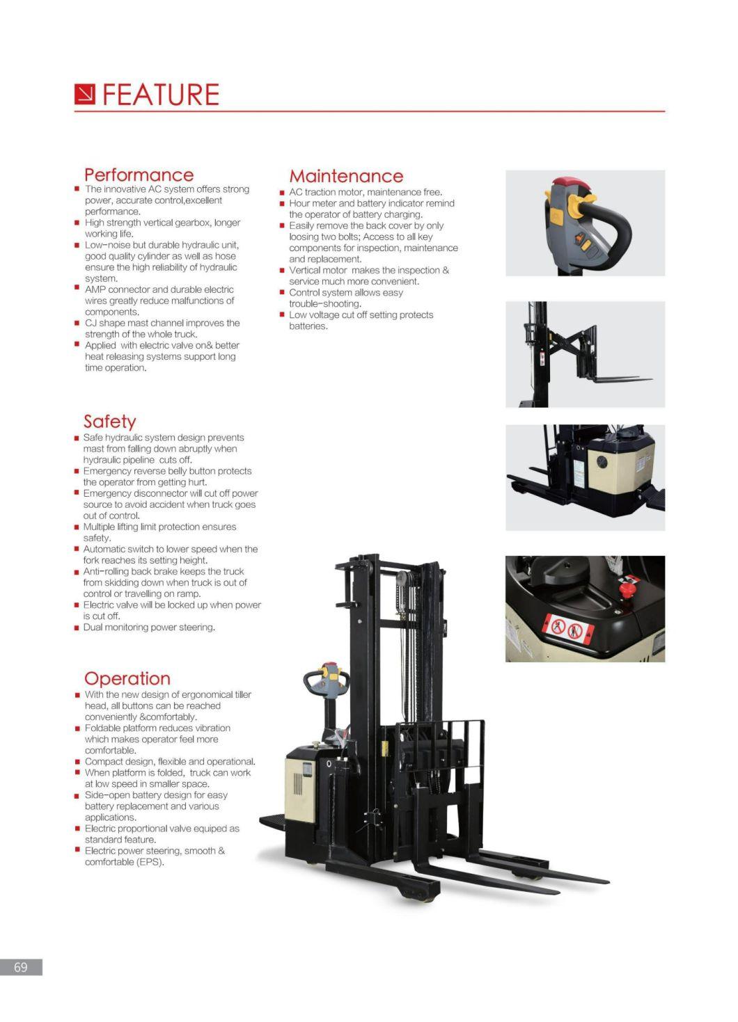 Fork Reach 1500 Kg Lead Acid Battery Stacker