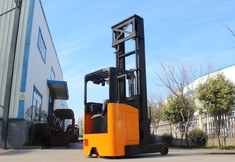1.5ton 1500kg 1.5t Seated Electric Reach Stacker Truck Battery Stacker 1.6m 2m 2.5m 3m 3.5m 4m 4.5m 5m 5.5m 6m 6.5m 7m 12m Mast with CE ISO