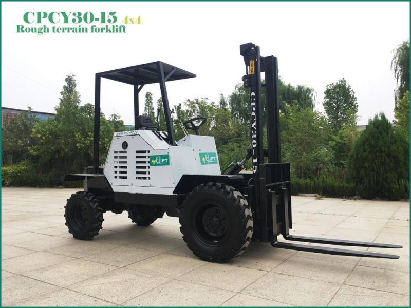 Greenhouse Forklift 4X4 Drive Forklift 1.5 Tons Cheapst Forklift
