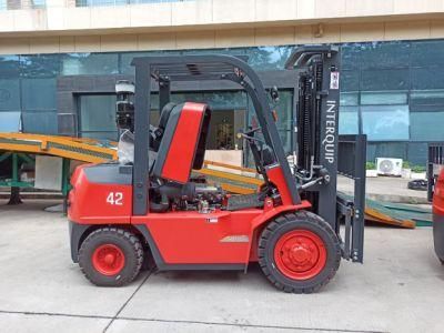 Four Wheels 4 Ton Diesel Forklift with Side Shift
