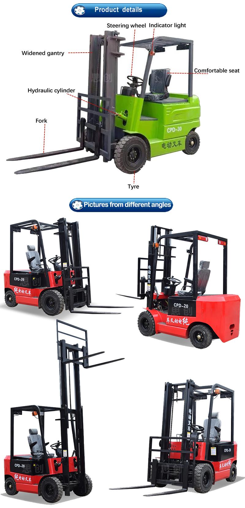Hydraulic Wheel Battery Electric Forklift Manufacturer Low Price Wholesale