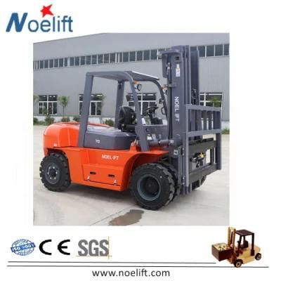 Diesel Fork Lift Truck 7 Tons with Triplex Mast Side Shift with Duouble Front Tire