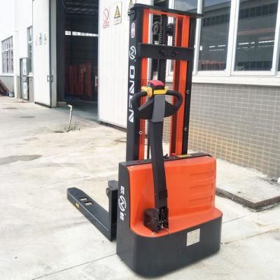 1.0 / 1.2 / 1.5t 3m Hydraulic Full Electric Powered Walkie Pedestrian Pallet Stacker Electric Stacking Vehicles