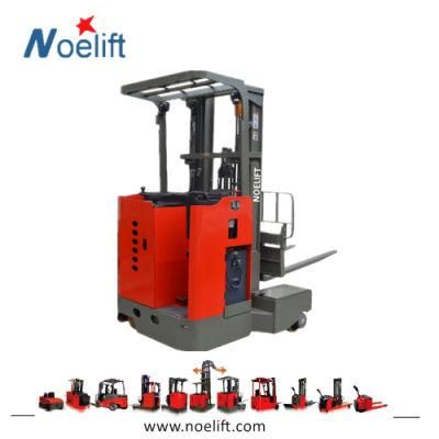 Fully Electric Powered 60&quot; Lift 2200 Lb Load 1.5 2t 4 Way Multi Direction Battery Reach Forklift for Warehouse