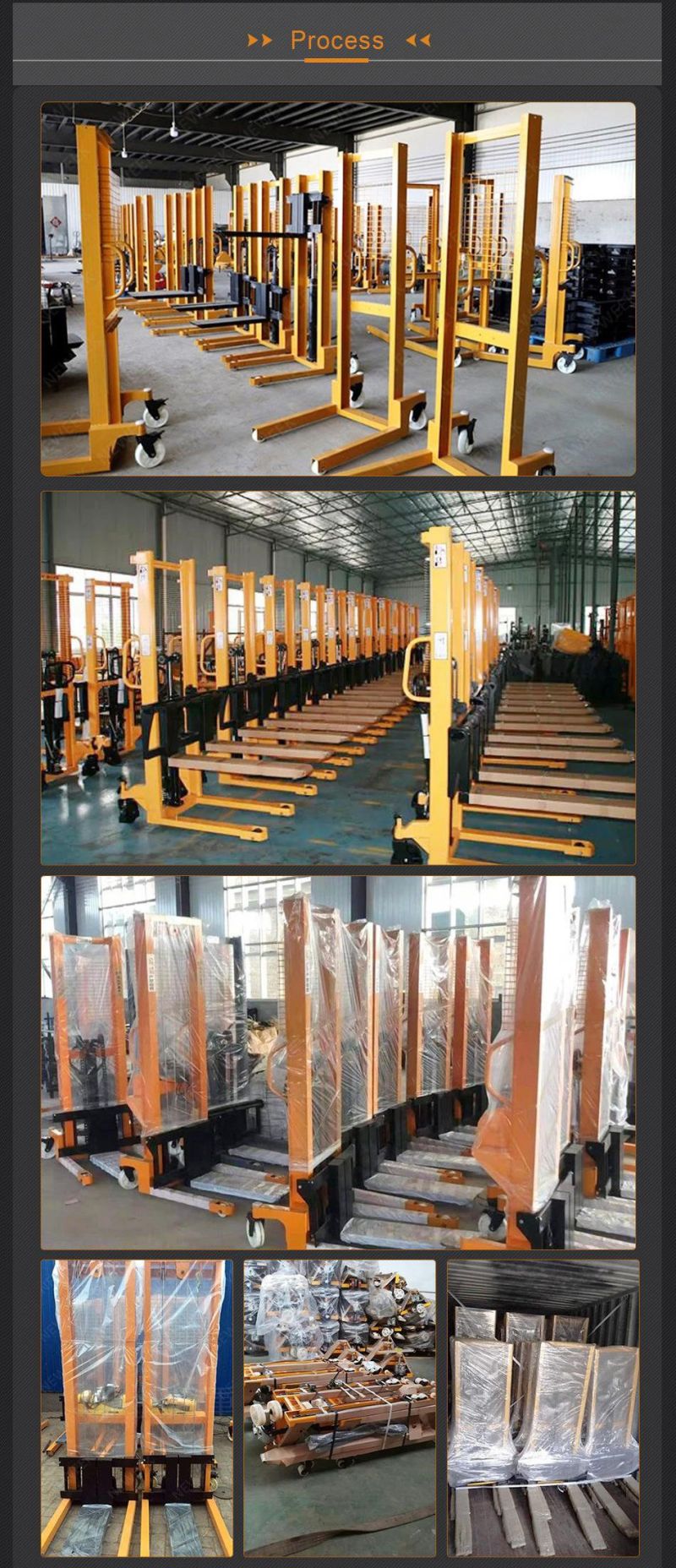 Txk 1000kg Hand Forklift Manual U-Steel Hydraulic Stacker Price