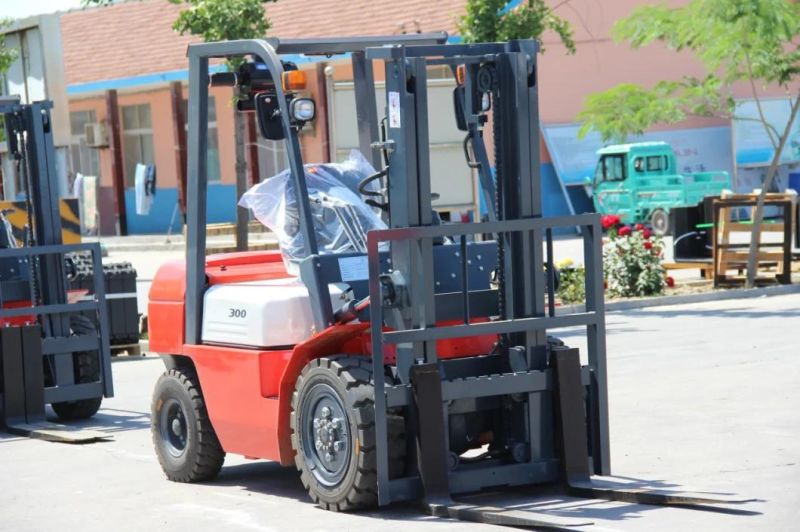 China 3t Forklift Diesel Forklift with 3 Stages 4.5m