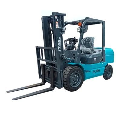 Hand Manual 4 Ton Diesel Forklift with 3m Lifting Height