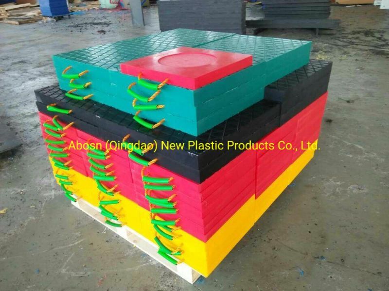 100% HDPE Crane Outrigger Pad Road Mat Crane Leg Support Pads