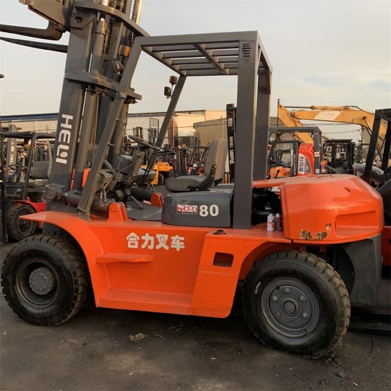 Heli 8ton Diesel Forklift Truck Heavy Duty Forklift with Side Shifter and Spare Parts Cpcd80