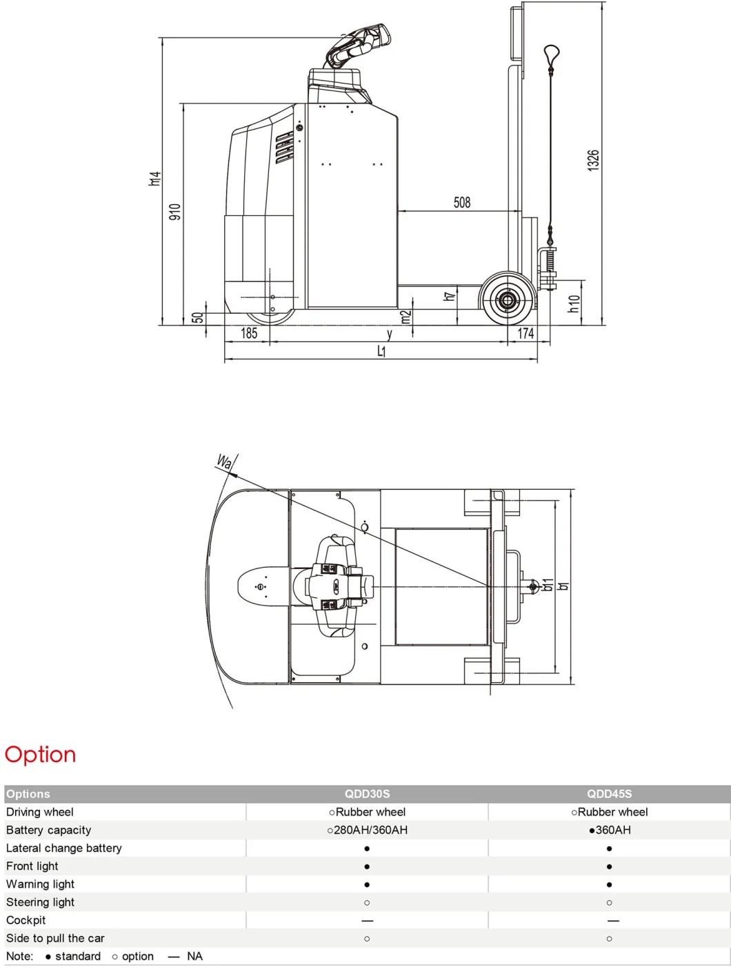 Ep Hot Selling Electric Tow Tractor 3.0/4.5t with AC Traction Motor