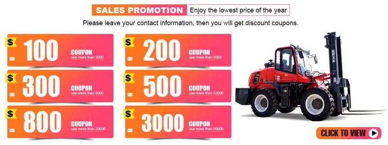 4-Wheel Hydraulic Drive Cross Country Rough Terrain off-Road Forklift with Good Price