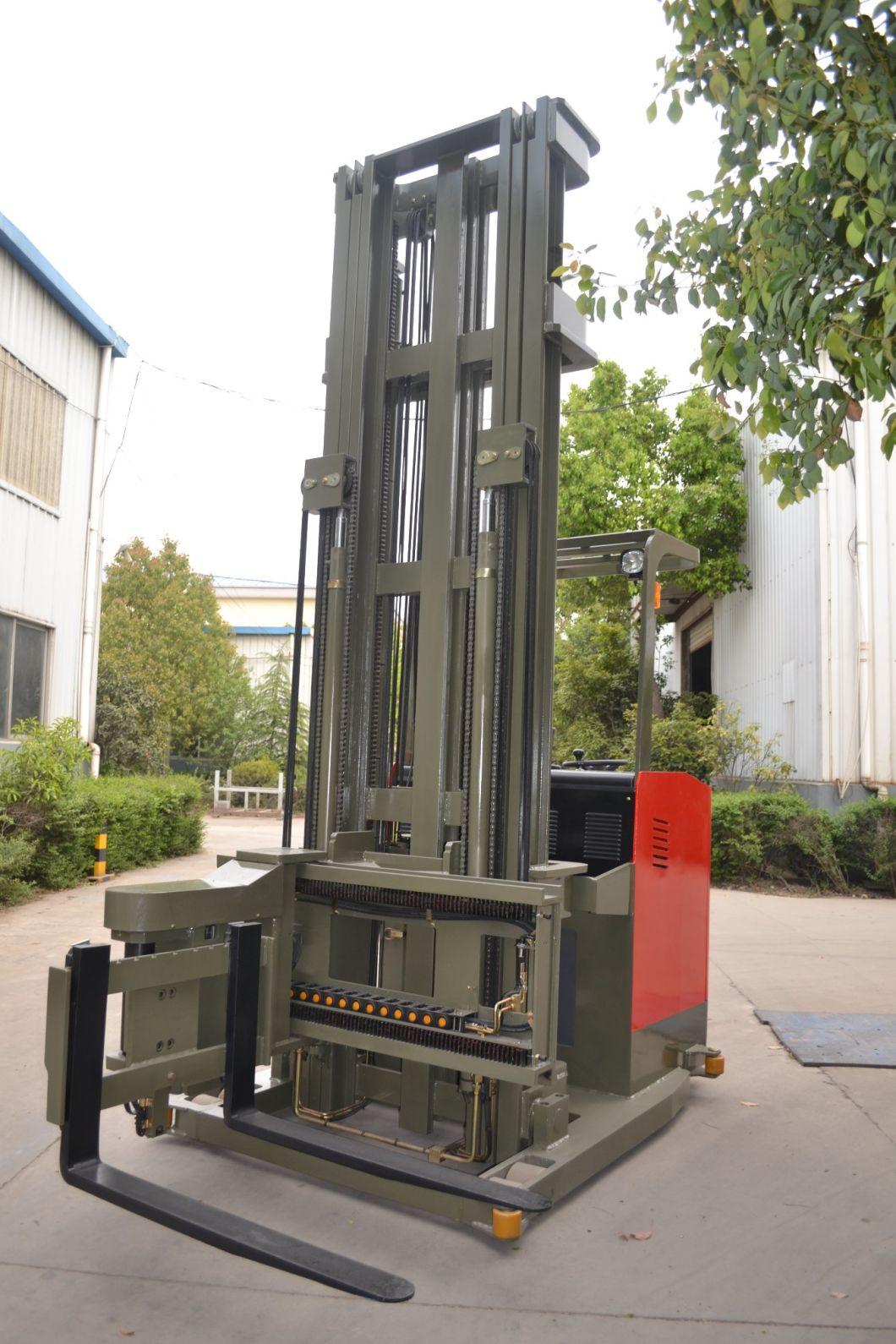 Lift Height 5.5m with Triplex Mast AC Motor 3 Way Vna Forklift Electric Stacker 5 Meter