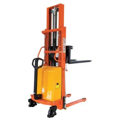 Semi Electric Pallet Stacker 1000kg 1500kg 2000kg with 1.6m to 3.5m Lifting Height