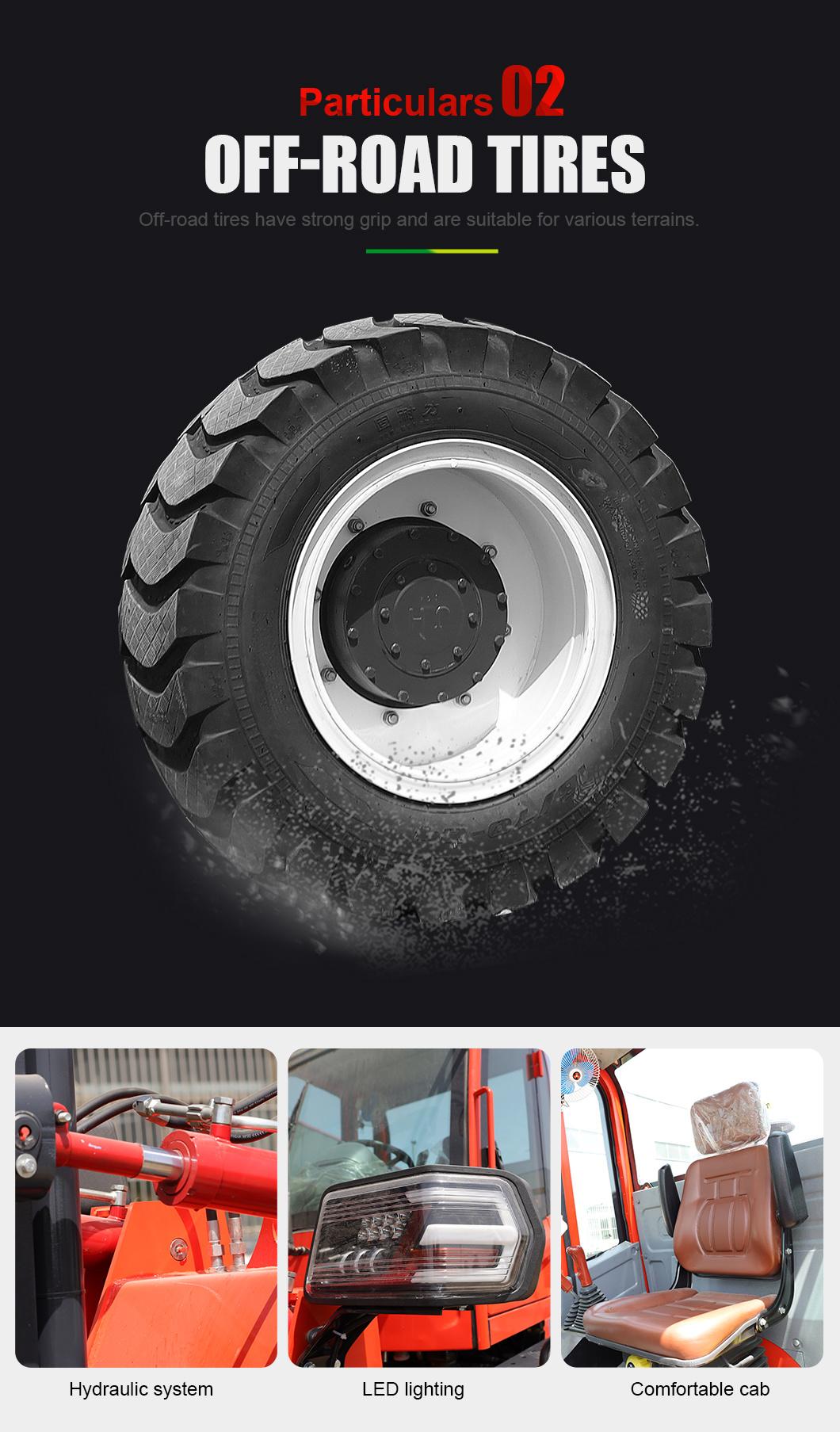 Four Wheels 3.5ton Low Price All Rough Terrain off-Road Fork Lift Forklift Trucks CE Sida Engine Forklift Factory Direct Sales