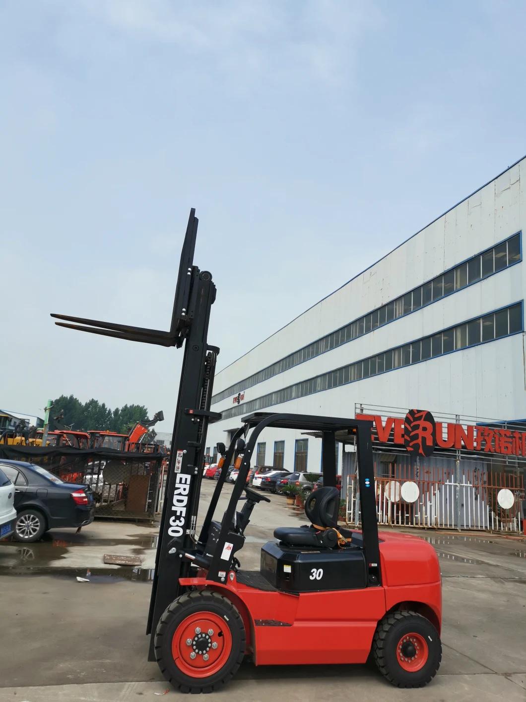 Everun Automatic 3000kg 3ton Hydraulic Erdf30 Warehouse New Telescopic Boom Diesel Forklift Truck Machine Lifting Equipment for Sale