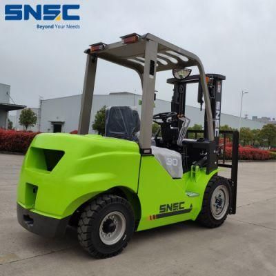 Standard Auto Hydraulic Forklift 3ton with Duplex Mast and Pneumatic Tire