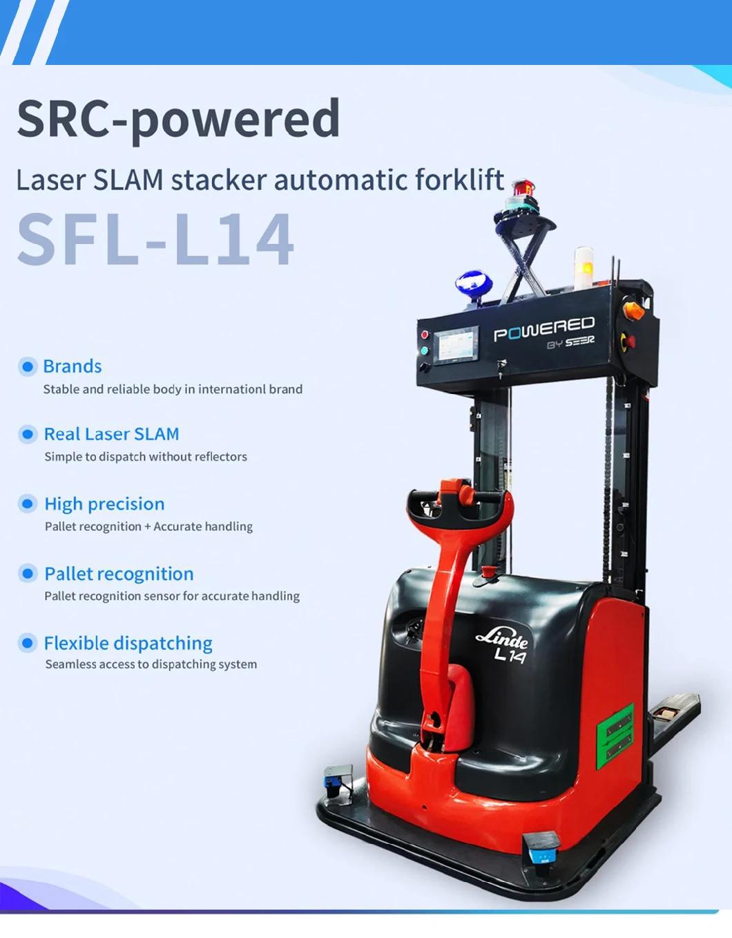Unmanned Intelligent Laser Navigation Forklift Automated Guided Vehicles for Warehouse Automation