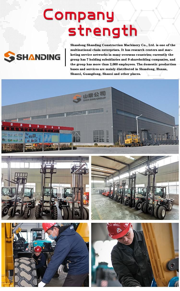 Shanding off-Road Forklift 3ton 3 Meters Lefting High at Low Price