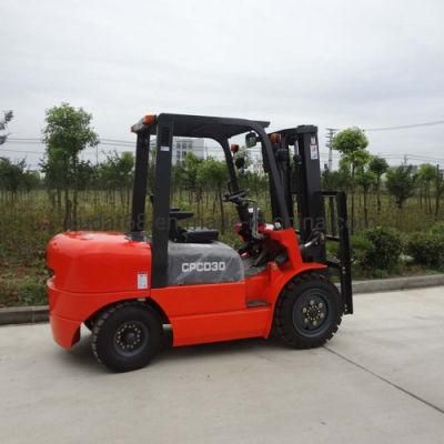 3 Tons Four Wheel Diesel Forklift Truck with Japanese Engine