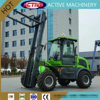 3Ton All Rough Terrain Diesel Forklift with 3m 3.5m 4m 5m Lifting Height for sale