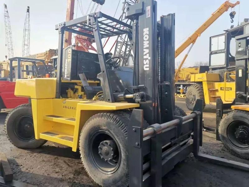 10t Komatsu Fd100 Used Diesel Forklift Japan Original Engine 10t Used Diesel Forklift Truck Komatsu Fd100 Second Hand Forklift