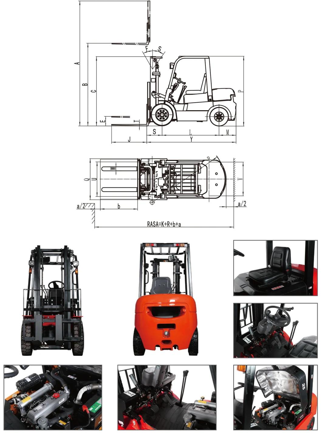 Ep 2ton Automatic Transmission Diesel Gasoline Forklift (CPCD20T3)