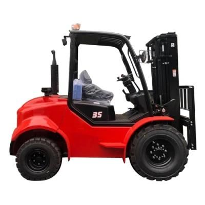 4X4 Rough Terrain Forklift with Diesel Japanese Engine