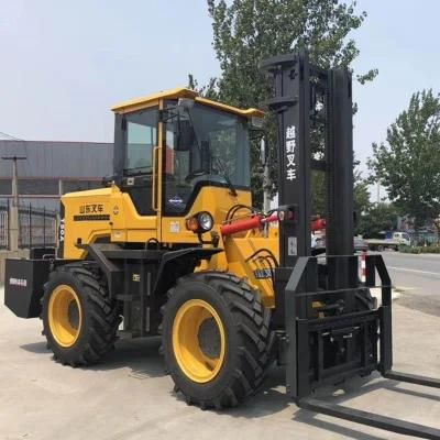 Top Selling 2 Stage Mast 4X4 3 Ton Outdoor Forklift