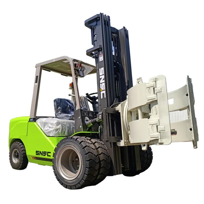 4ton Carretilla Elevadora Diesel Gas Proapne Forklift Montacargas Paper Roll Clamp