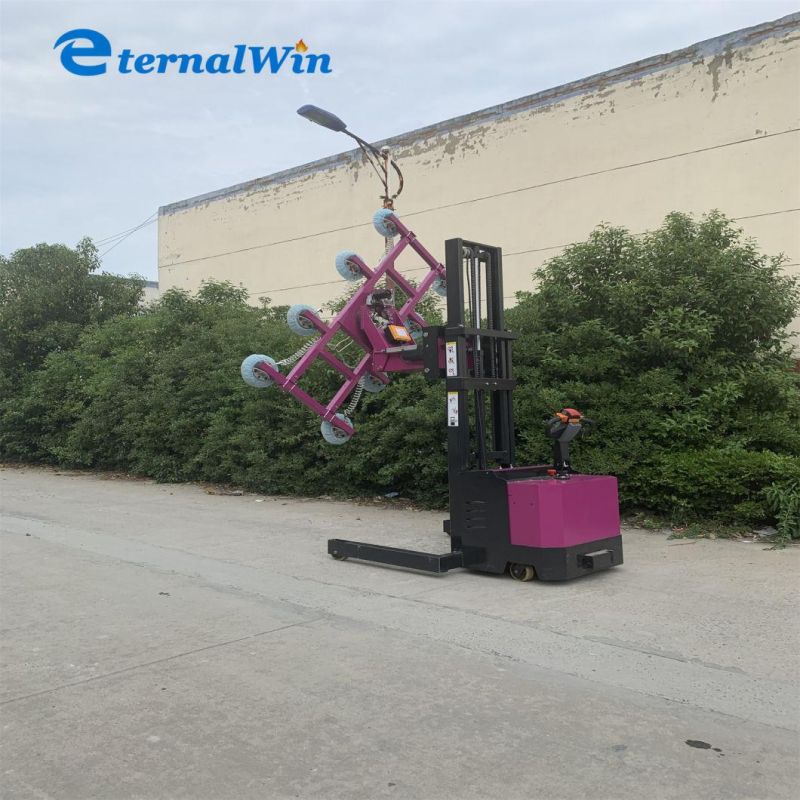 Lifting Semi Electric Pallet Stacker Walking Type Electric Stacking Suction Cup Truck Forklift