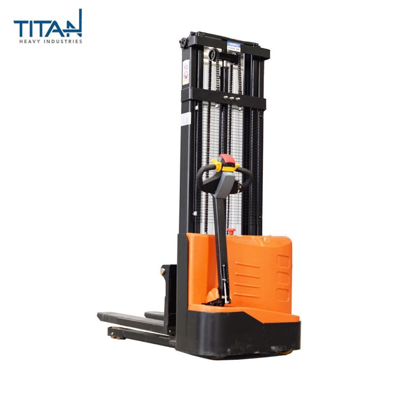 1500kg Fully Hydraulic Automatic forklift Pallet Powered Drive and Lift Electric Stacker