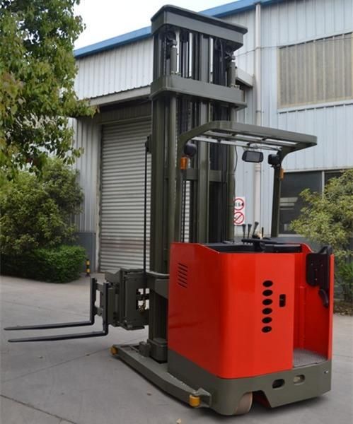1000 Kg 3 Way Electric Pallet Stacker Narrow Aisle Forklift