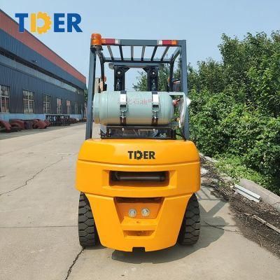 Optional Soild Tire Tder 3000 Kg Forklift LPG in Stock