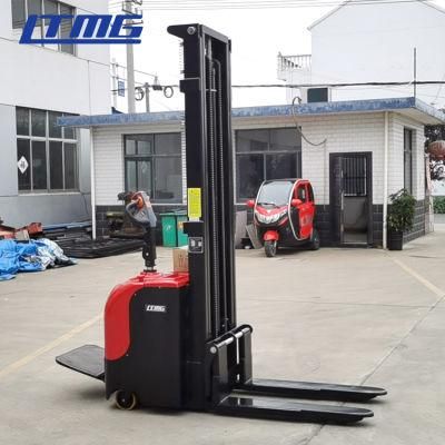 Hot Sale Ltmg Battery China Power 9m Electrical 1 Ton Electric Pallet Stacker