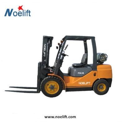 Cushion Tire 6000lbs Forklift Truck 4000kgs 4X4 4W LPG Gas Fork Lift with 6m Lift Height