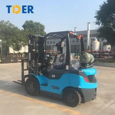 Hot Sale New Engine Tder LPG 1.5 Ton Gasoline Forklift Gas Fg15, Fg25, Fg30, Fg35, Fg40, Fg50, Fg60, Fg70, Fg80