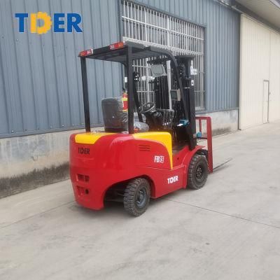 Chinese Battery New Tder 1500 Kg Electric Forklift 1.5 Ton