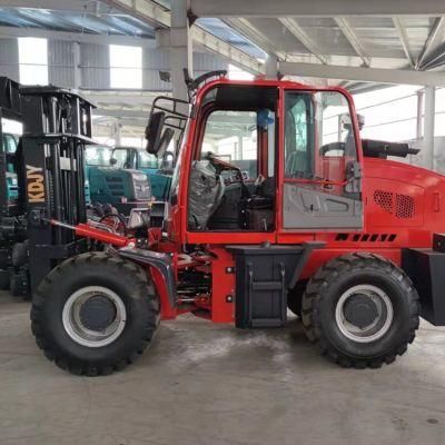 Farm Building Use High Mobility Rough Terrain Area Forklifts 3.5 Ton
