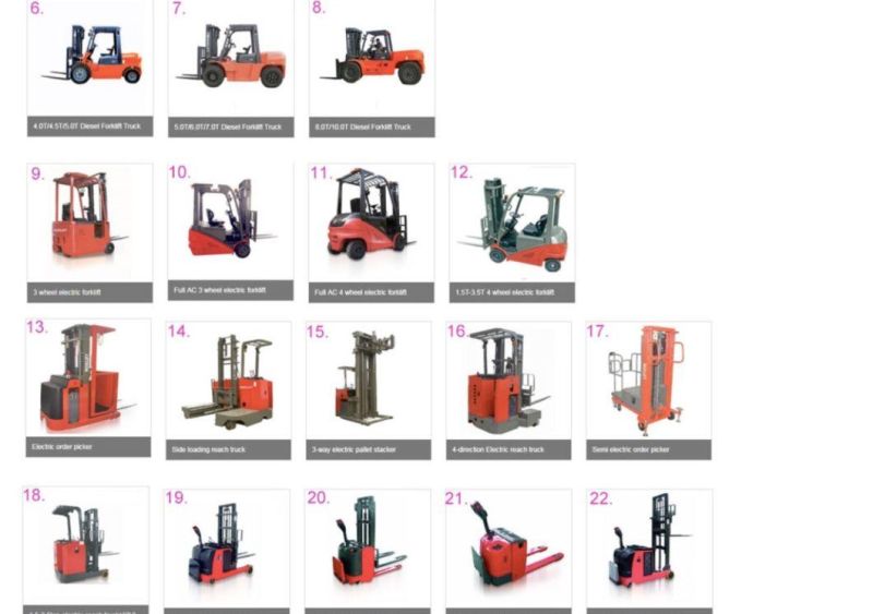 Mini and Small Stacker Traktor Reach Forklift Truck 1ton 2ton