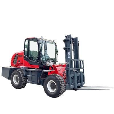 Nude Packing, Fixed in Container 5t - 10t All Terrain 4WD Forklift