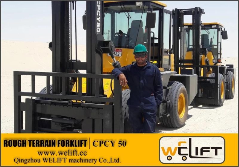 5ton 6ton Forklift 4X4 5t Rough Terrain Rough Terrain Forklift Best Sell Good Quality Equip J for Sale