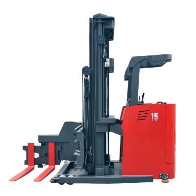 Durable 1500kg 3 Way Forklift with Standard Side Pull Battery