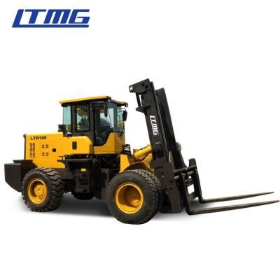 Chinese Brand Ltmg 4WD 4 Wheel Drive 10 Ton Rough Terrain Forklift with 2 Stage Mast